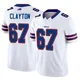 Travis Clayton ＃67 Buffalo Bills Limited White Men's Vapor F.U.S.E. Jersey