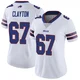 Travis Clayton ＃67 Buffalo Bills Limited White Women's Color Rush Vapor Untouchable Jersey