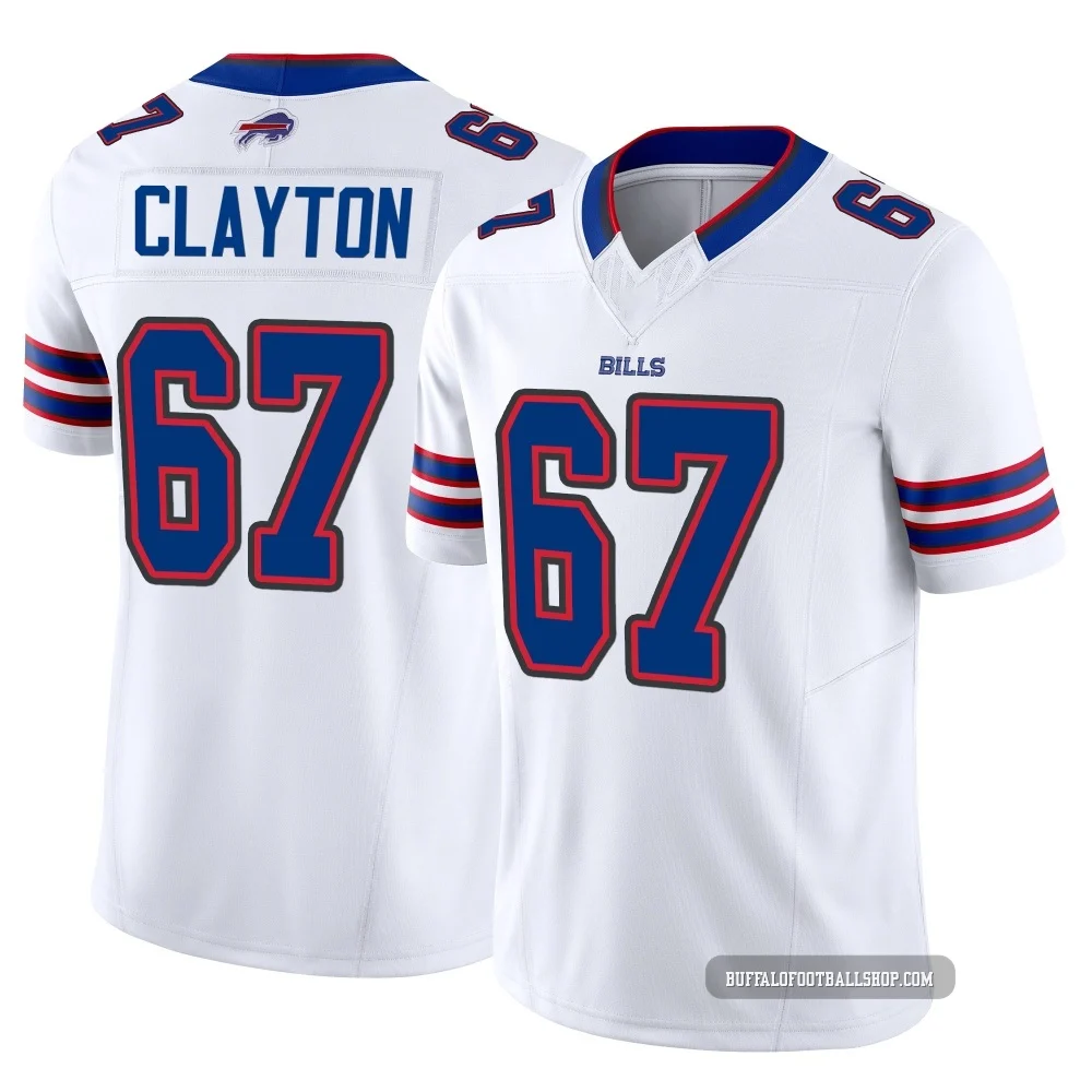 Travis Clayton ＃67 Buffalo Bills Limited White Youth Vapor F.U.S.E. Jersey