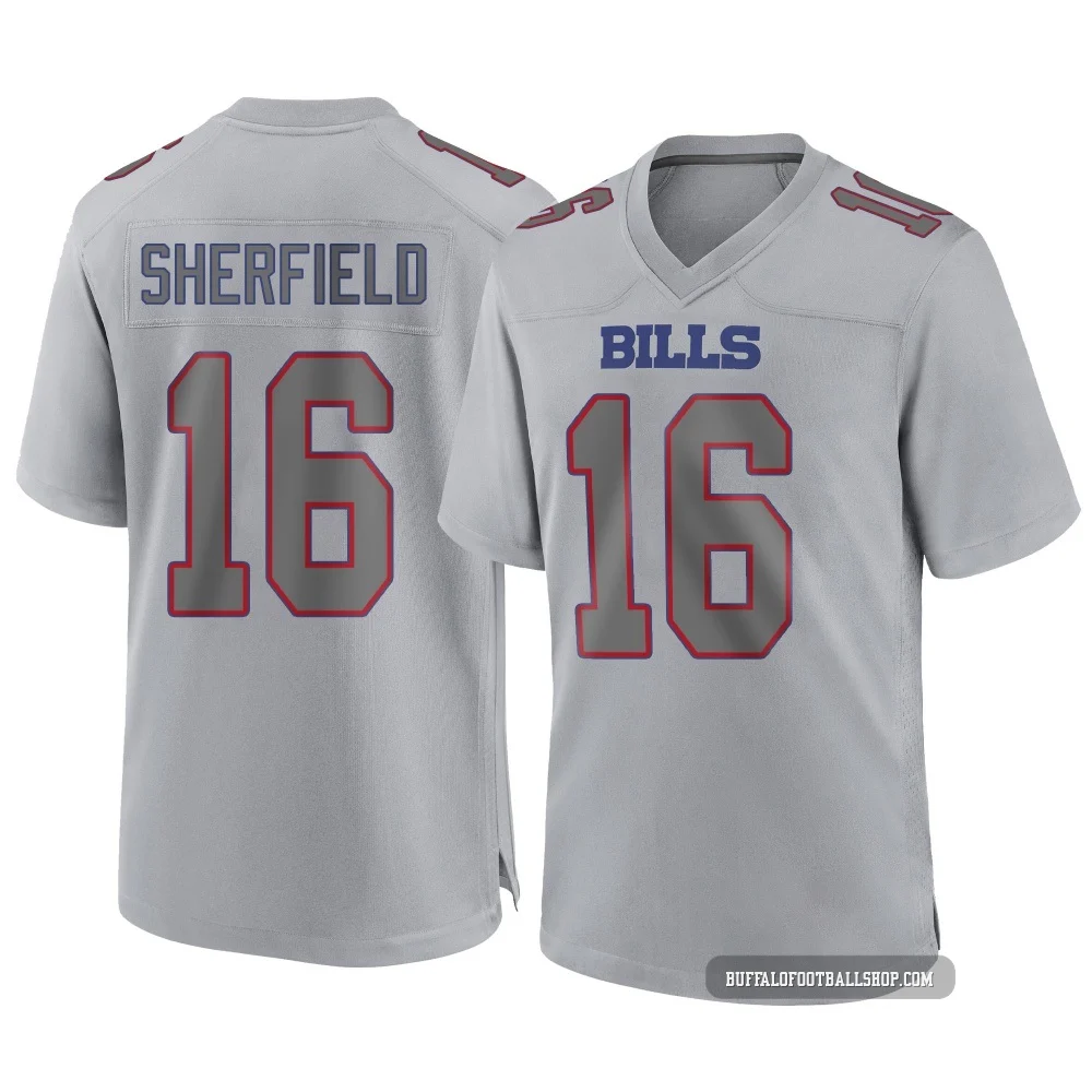 Trent Sherfield ＃16 Buffalo Bills Game Gray Men's Atmosphere Fashion Jersey