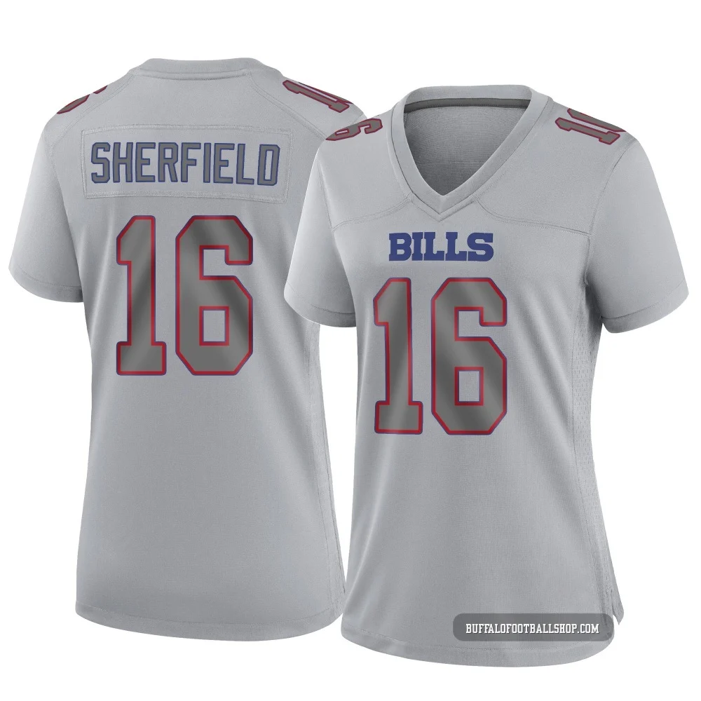 Trent Sherfield ＃16 Buffalo Bills Game Gray Women's Atmosphere Fashion Jersey
