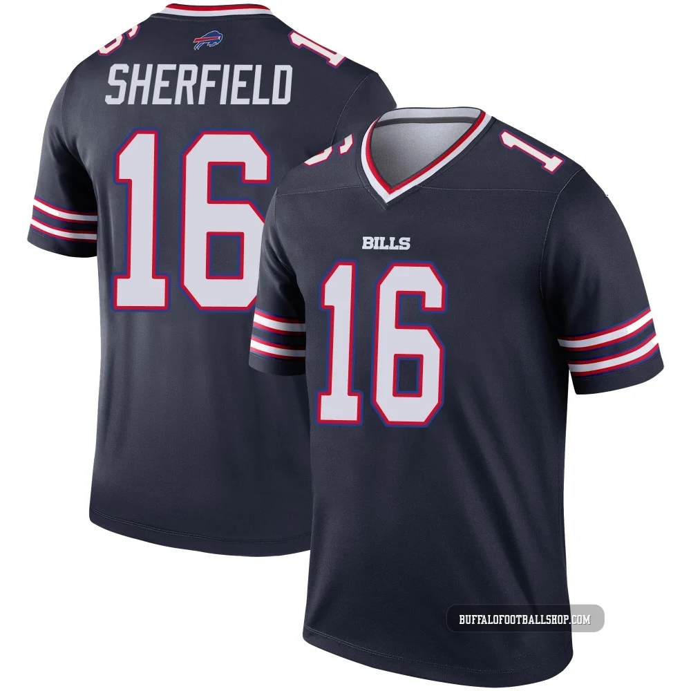 Trent Sherfield ＃16 Buffalo Bills Legend Navy Men's Inverted Jersey