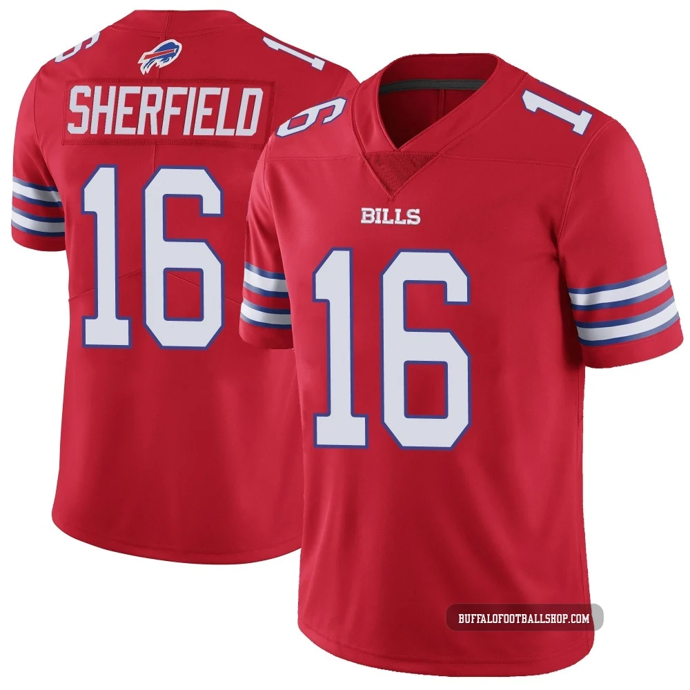 Trent Sherfield ＃16 Buffalo Bills Limited Red Youth Color Rush Vapor Untouchable Jersey