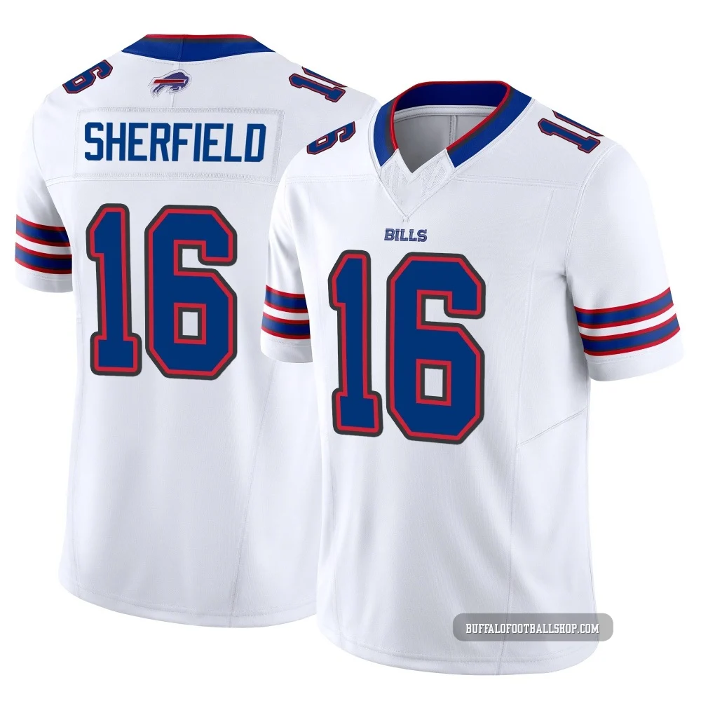 Trent Sherfield ＃16 Buffalo Bills Limited White Men's Vapor F.U.S.E. Jersey
