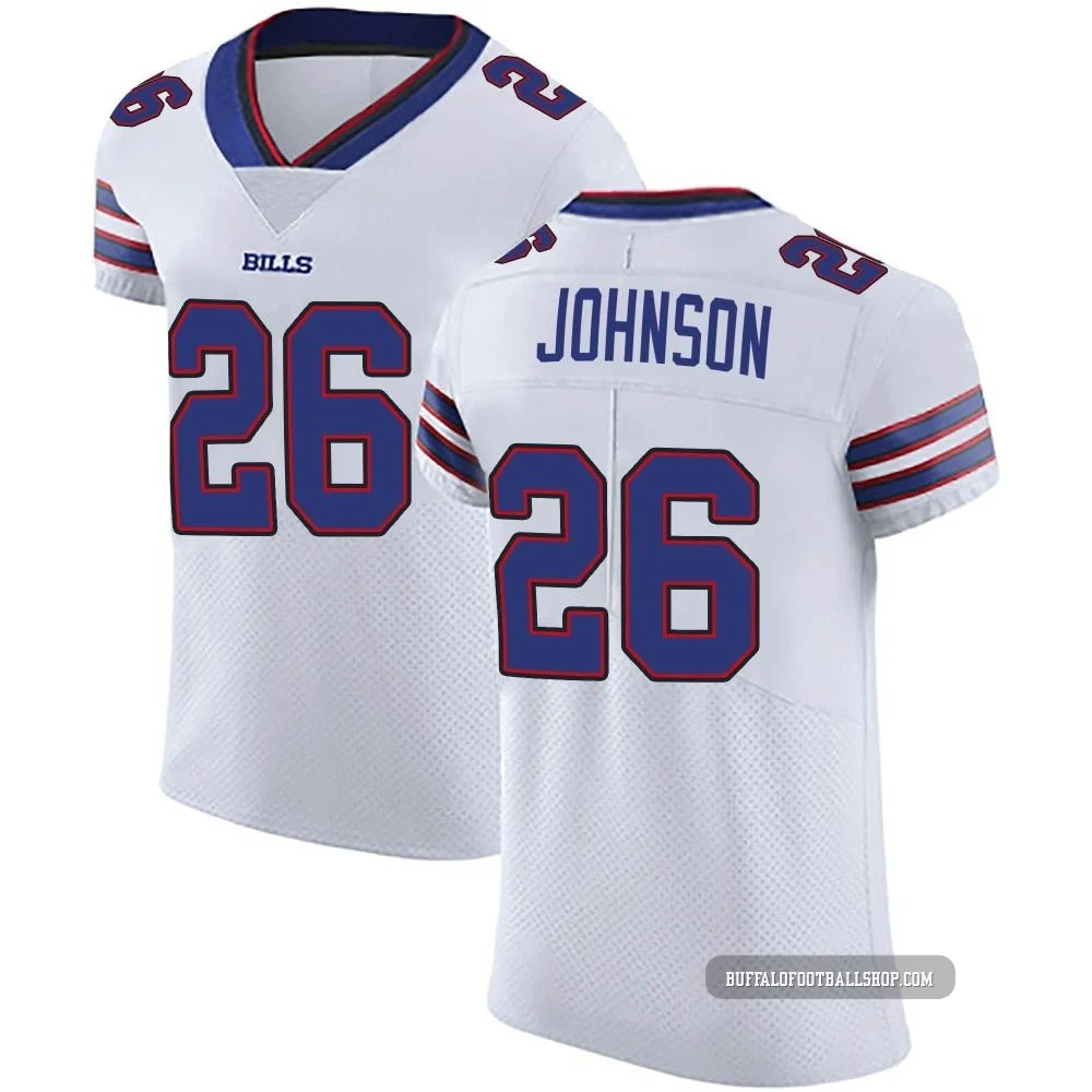 Ty Johnson ＃26 Buffalo Bills Elite White Men's Vapor Untouchable Jersey