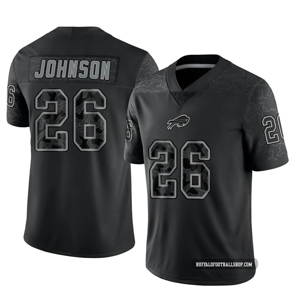 Ty Johnson ＃26 Buffalo Bills Limited Black Men's Reflective Jersey