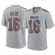 Tyler Bass ＃16 Buffalo Bills Game Gray Men's Atmosphere Fashion Jersey