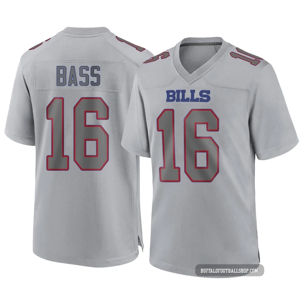 Tyler Bass ＃16 Buffalo Bills Game Gray Youth Atmosphere Fashion Jersey
