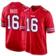 Tyler Bass ＃16 Buffalo Bills Game Red Men's Alternate Jersey
