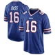 Tyler Bass ＃16 Buffalo Bills Game Royal Blue Youth Team Color Jersey