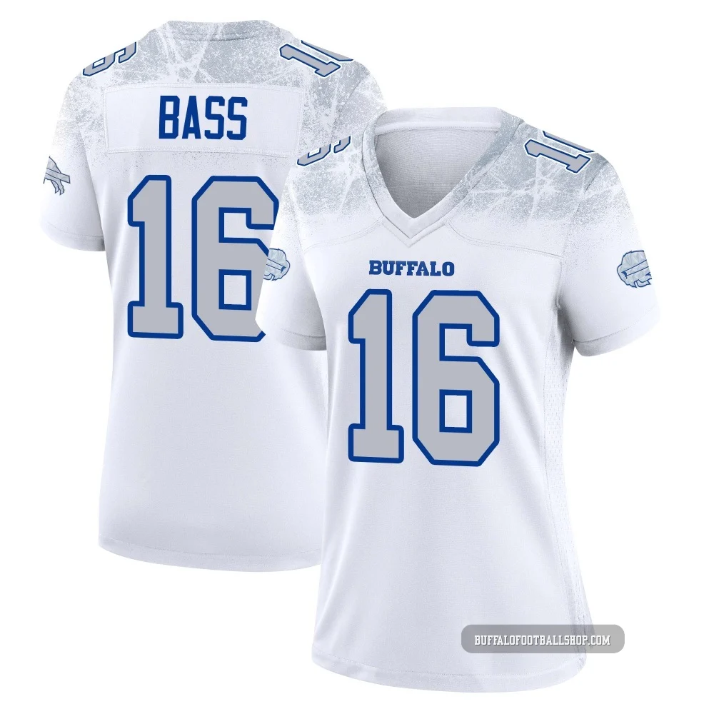 Tyler Bass ＃16 Buffalo Bills Game White Women's 2025 Rivalries Collection Jersey