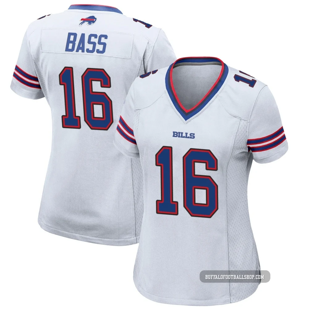 Tyler Bass ＃16 Buffalo Bills Game White Women's Jersey