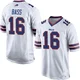 Tyler Bass ＃16 Buffalo Bills Game White Youth Jersey