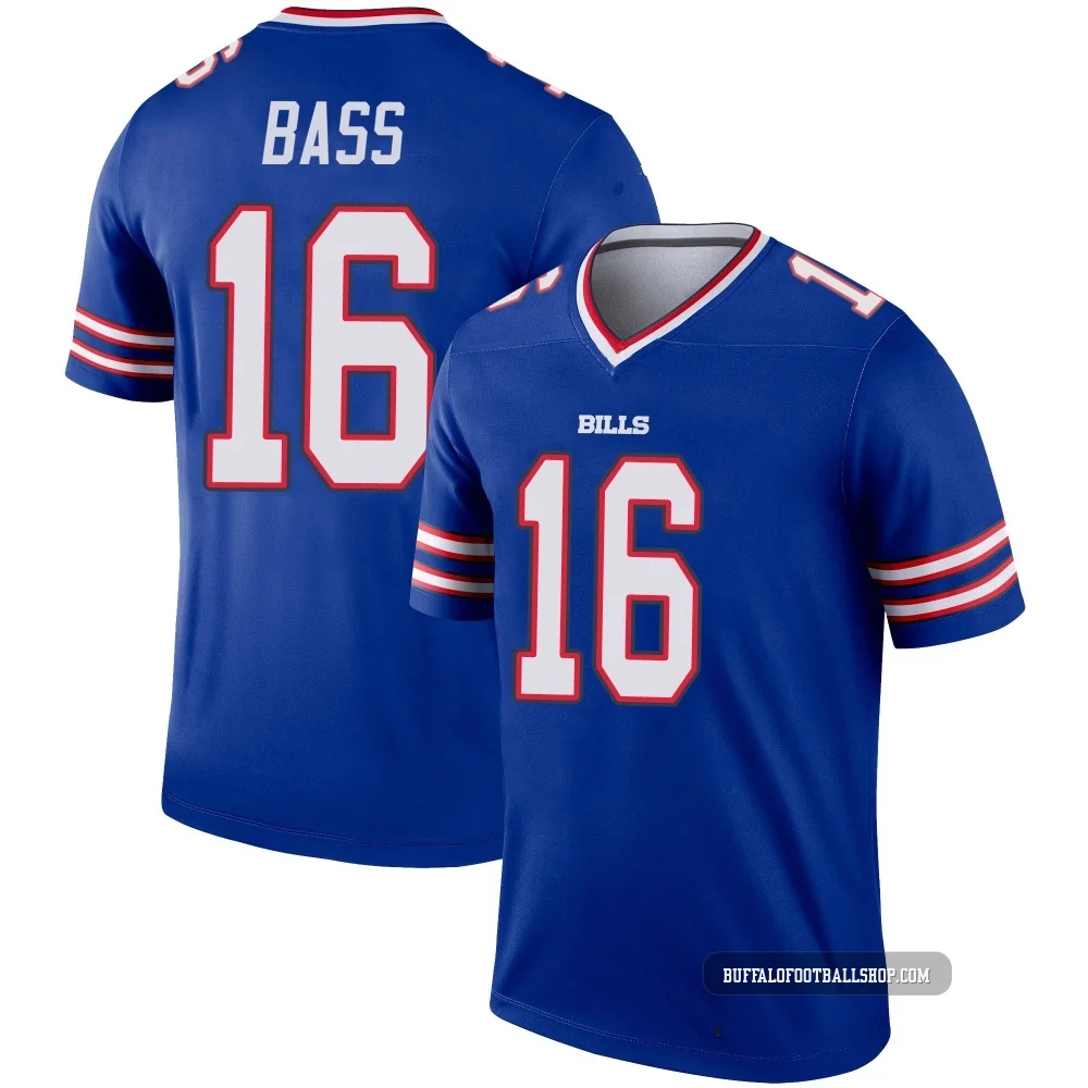 Tyler Bass ＃16 Buffalo Bills Legend Royal Men's Jersey