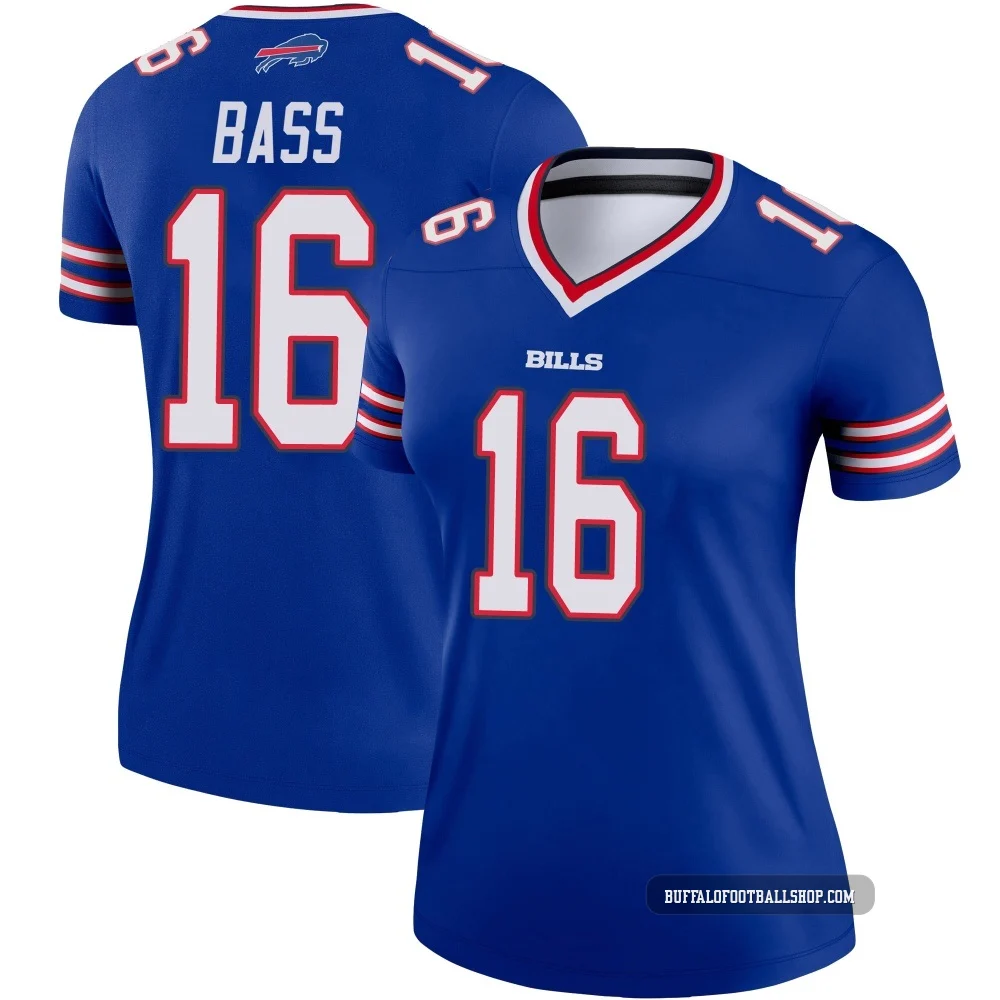 Tyler Bass ＃16 Buffalo Bills Legend Royal Women's Jersey