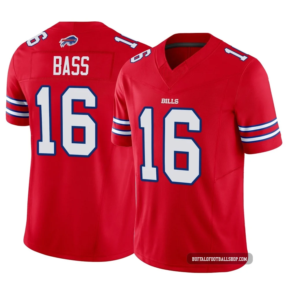 Tyler Bass ＃16 Buffalo Bills Limited Red Men's Vapor F.U.S.E. Jersey