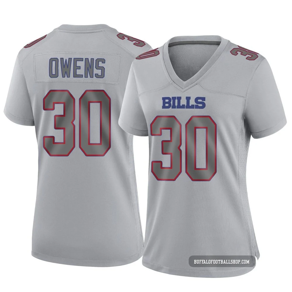 Wande Owens ＃30 Buffalo Bills Game Gray Women's Atmosphere Fashion Jersey