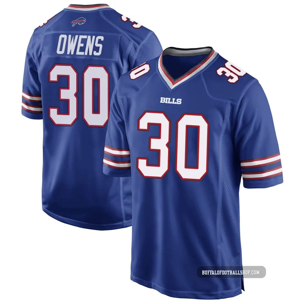 Wande Owens ＃30 Buffalo Bills Game Royal Blue Men's Team Color Jersey