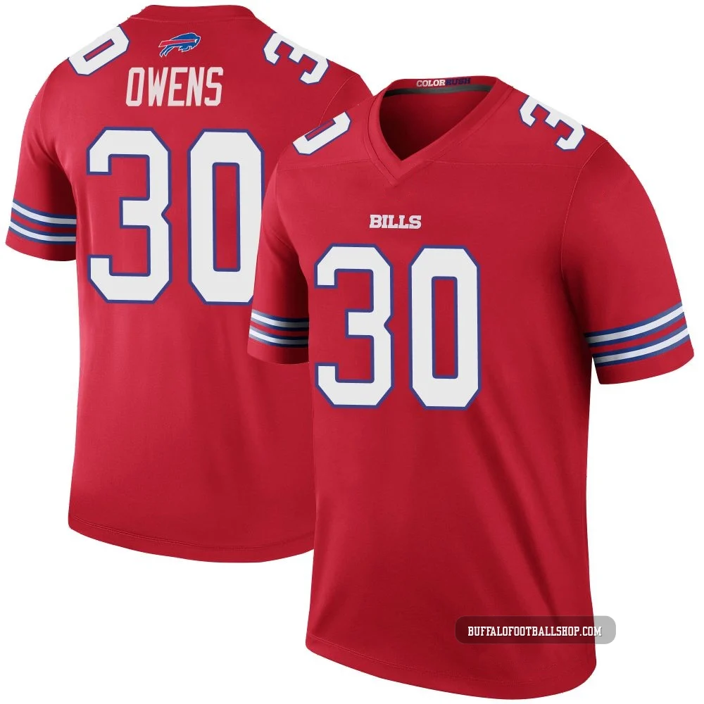 Wande Owens ＃30 Buffalo Bills Legend Red Men's Color Rush Jersey