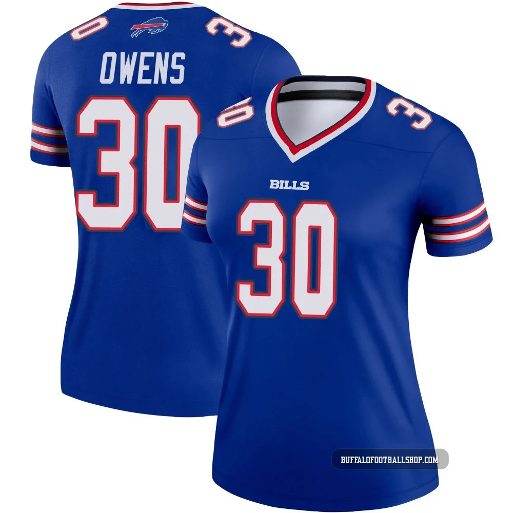Wande Owens ＃30 Buffalo Bills Legend Royal Women's Jersey