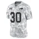 Wande Owens ＃30 Buffalo Bills Limited Arctic Camo Men's 2024 Salute to Service Jersey