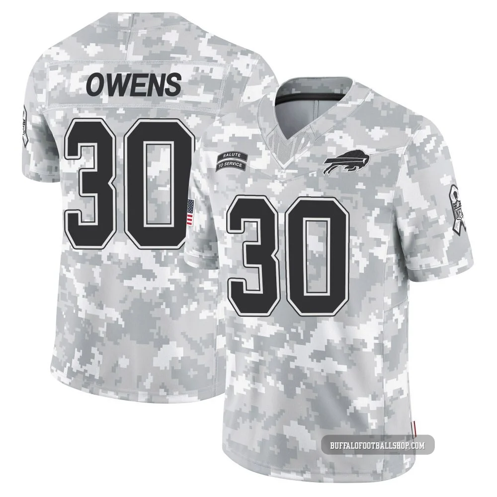 Wande Owens ＃30 Buffalo Bills Limited Arctic Camo Youth 2024 Salute to Service Jersey