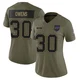 Wande Owens ＃30 Buffalo Bills Limited Olive Women's 2025 Salute to Service Jersey