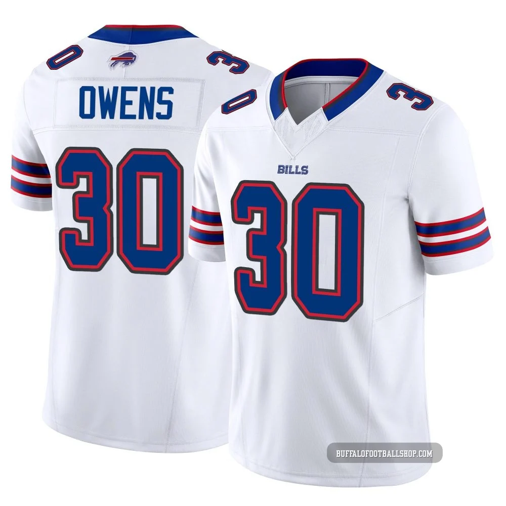 Wande Owens ＃30 Buffalo Bills Limited White Men's Vapor F.U.S.E. Jersey